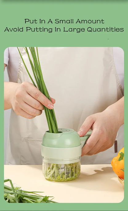 Zestaw elektrycznej krajalnicy do warzyw, ręczny, bezprzewodowy, elektryczny, tłuczek do czosnku, siekacz do żywności, maszynka do mielenia mięsa, obieraczka do żywności, kromka