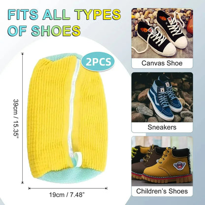 Wyściełana torba do prania butów – organizer do prania w pralce, chroniący trampki i obuwie (wytrzymała siatka poliestrowa)