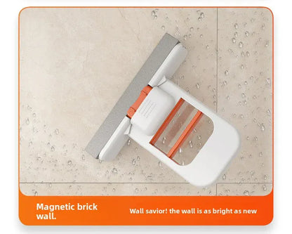 Mini mop gąbkowy z systemem samoczynnego wyciskania – kompaktowy, superchłonny mop do czyszczenia domu, kuchni, łazienki i samochodu