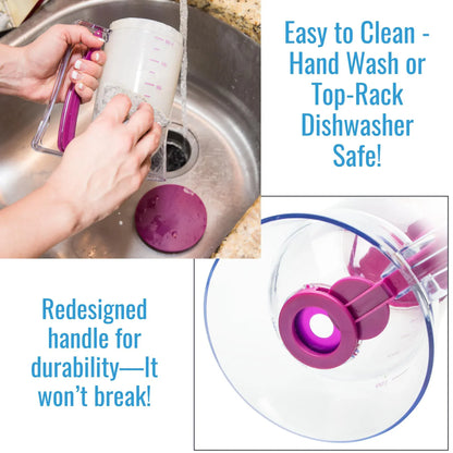 Ręczny dozownik ciasta na naleśniki i babeczki – 900 ml, nieprzywierająca foremka do pieczenia muffinów, gofrów i ciast