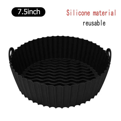 50 szt. jednorazowych papierowych wkładek do frytkownicy powietrznej – okrągłe papiery do pieczenia z powłoką zapobiegającą przywieraniu, zapewniające łatwe i bezproblemowe gotowanie 