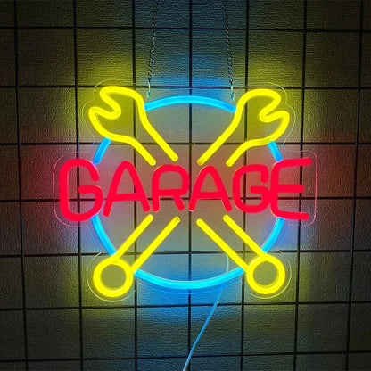 Neonowa tablica do garażu jako dekoracja ścienna, neonowe światło LED do męskiej jaskini, pokoju samochodowego, warsztatu samochodowego, dla miłośników samochodów, na imprezę, do warsztatu samochodowego