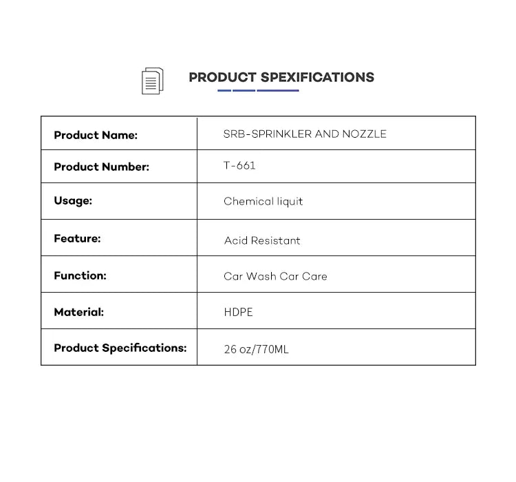 26 uncji płynu wielokrotnego użytku plastikowe butelki z rozpylaczem – wytrzymałe rozpylacze czyszczące do domu, samochodu i kuchni 