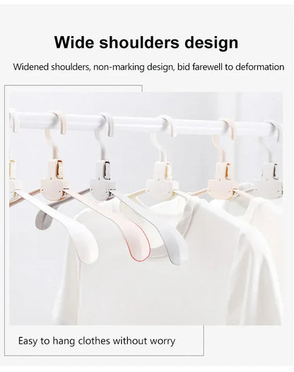 Household Portable Multifunctional Folding Closet Clothes hanger  – Seamless Hanger for Space-Saving Laundry Storage