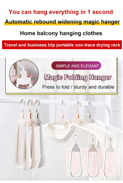 Household Portable Multifunctional Folding Closet Clothes hanger  – Seamless Hanger for Space-Saving Laundry Storage