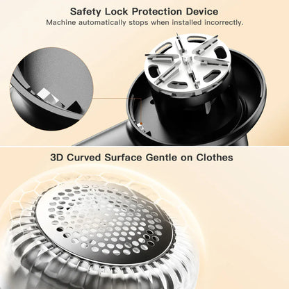 coldSky Akumulatorowa maszyna do usuwania kłaczków z wyświetlaczem LED – inteligentna golarka do tkanin i ubrań 