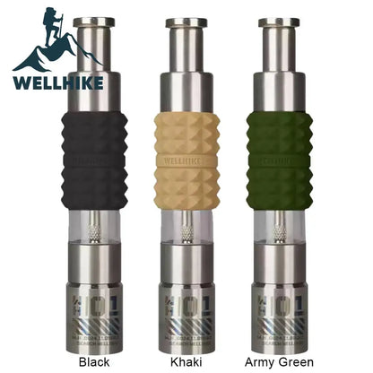 WELLHIKE Młynek do pieprzu ze stali nierdzewnej – młynek do przypraw na kemping i do użytku na zewnątrz 