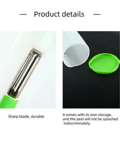 Peeler with Storage Box – Anti-Splash Fruit & Vegetable Peeler for Kitchen Use