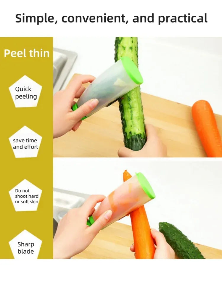 Peeler with Storage Box – Anti-Splash Fruit & Vegetable Peeler for Kitchen Use