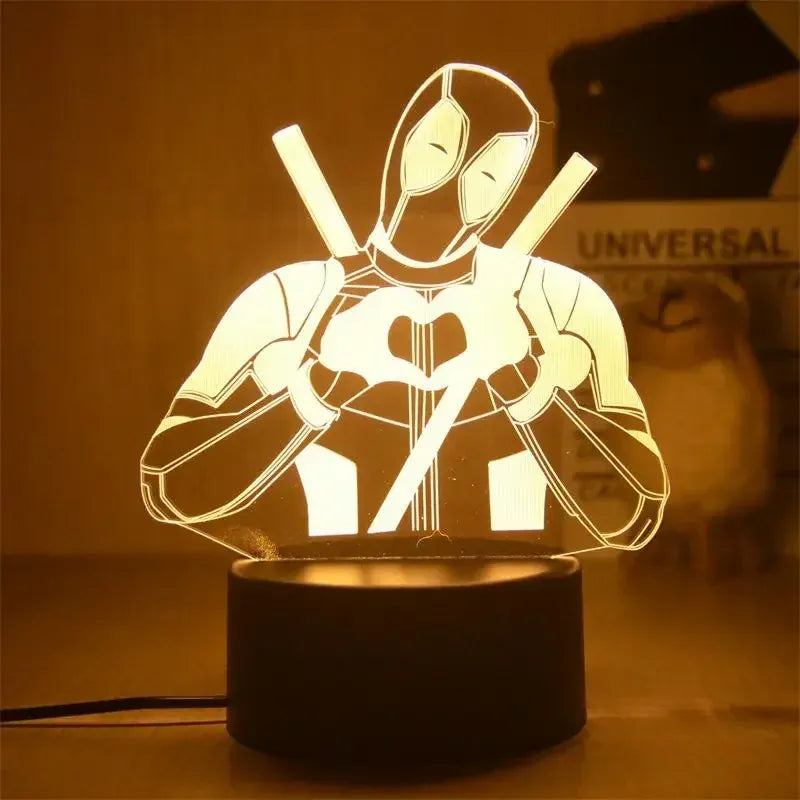 Lampka nocna LED 3D Marvel Iron Man — Lampa Avengers 