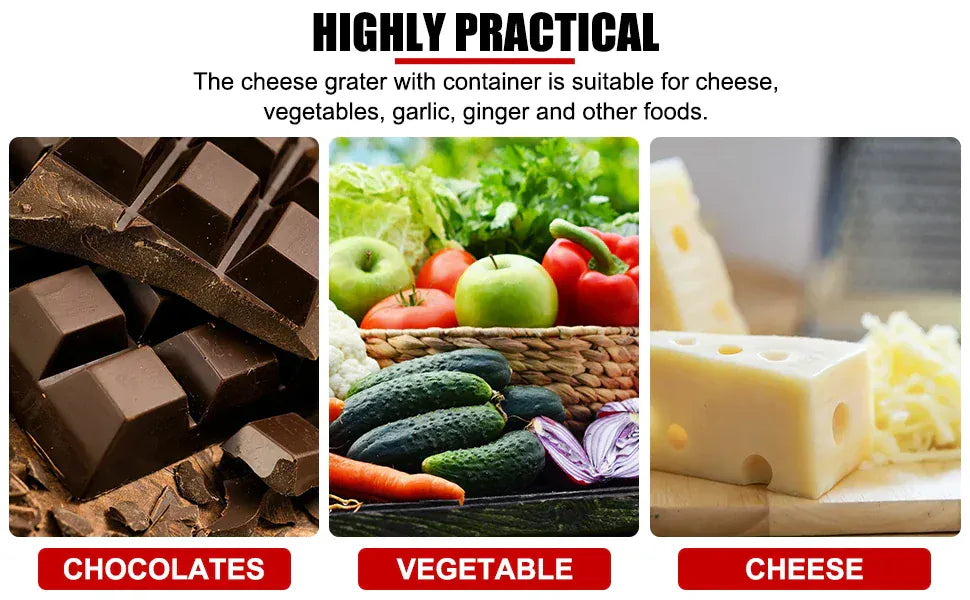 Tarka do sera z pojemnikiem do przechowywania | Dwustronna tarka ze stali nierdzewnej do warzyw i imbiru 