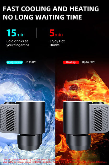 Inteligentny kubek samochodowy z funkcją podgrzewania i chłodzenia 12 V/220 V – inteligentna kontrola temperatury dotykowej, szybko podgrzewający i chłodzący kubek podróżny