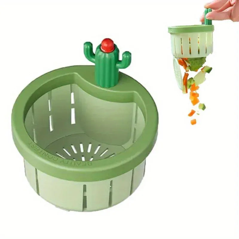 Cactus Sink Drain Strainer – Automatic Dumping Basket & Kitchen Waste Filter | Multi-Functional Sink Filter Net