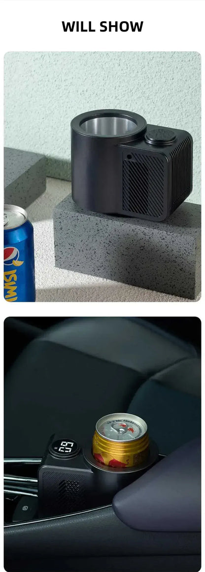 Inteligentny kubek samochodowy z funkcją podgrzewania i chłodzenia 12 V/220 V – inteligentna kontrola temperatury dotykowej, szybko podgrzewający i chłodzący kubek podróżny