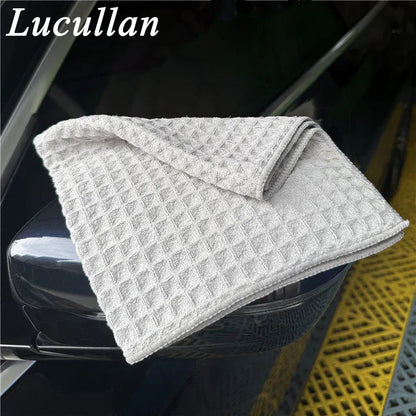 Ręcznik do osuszania z mikrofibry Lucullan 40x40 cm, 400 g/m², 3D, waflowy – ultrachłonna ściereczka do czyszczenia i pielęgnacji samochodu na sprzedaż w Polsce