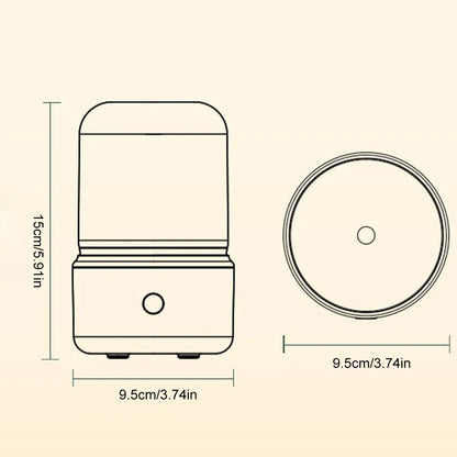 Nowy dyfuzor aromaterapeutyczny z oświetleniem z 2025 roku – ultradźwiękowy nawilżacz olejków zapachowych z funkcją świecy LED do domu i biura
