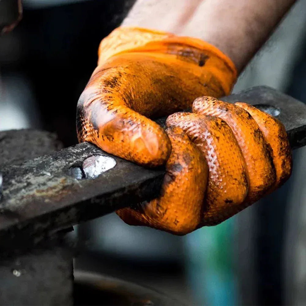 Wytrzymałe rękawice nitrylowe 8Mil – wyjątkowo grube, antypoślizgowe, jednorazowe rękawice dla mechaników, sprzątaczy i ogrodników
