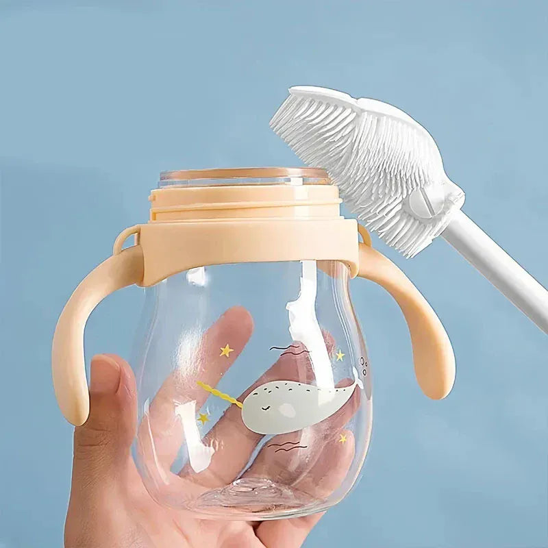 Nowa silikonowa szczotka do kubków z długim uchwytem do czyszczenia szkła i butelek | Ekologiczne narzędzie do czyszczenia kuchni