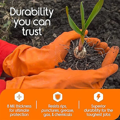 Wytrzymałe rękawice nitrylowe 8Mil – wyjątkowo grube, antypoślizgowe, jednorazowe rękawice dla mechaników, sprzątaczy i ogrodników