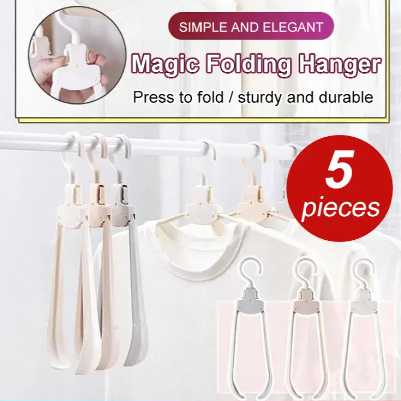 Household Portable Multifunctional Folding Closet Clothes hanger  – Seamless Hanger for Space-Saving Laundry Storage