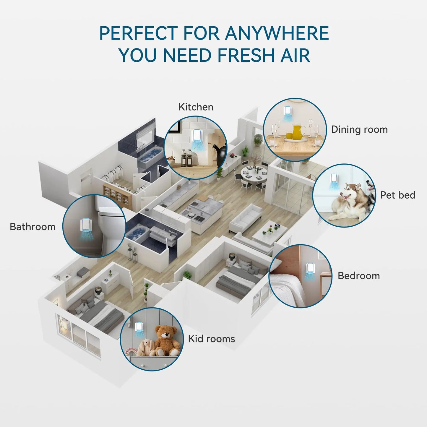 Oczyszczacz powietrza z technologią jonów ujemnych, jonizator do użytku domowego, cicha praca, jonizator dla zwierząt, mini oczyszczacz powietrza 