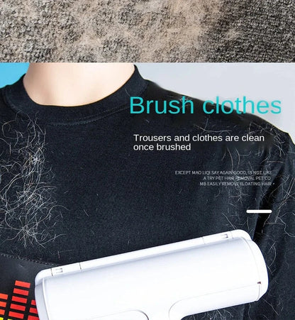 Dwustronna szczotka do usuwania sierści zwierząt domowych z wałkiem | Wielokrotnego użytku szczotka do czyszczenia sierści psów i kotów na sofę, ubrania i meble