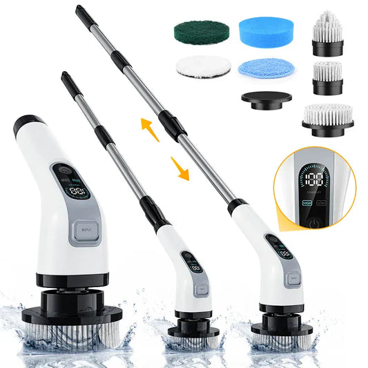 7-in-1 Cordless Electric Cleaning Brush – Spin Scrubber for Bathroom, Kitchen, Windows & Car Cleaning