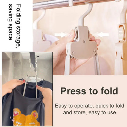 Household Portable Multifunctional Folding Closet Clothes hanger  – Seamless Hanger for Space-Saving Laundry Storage