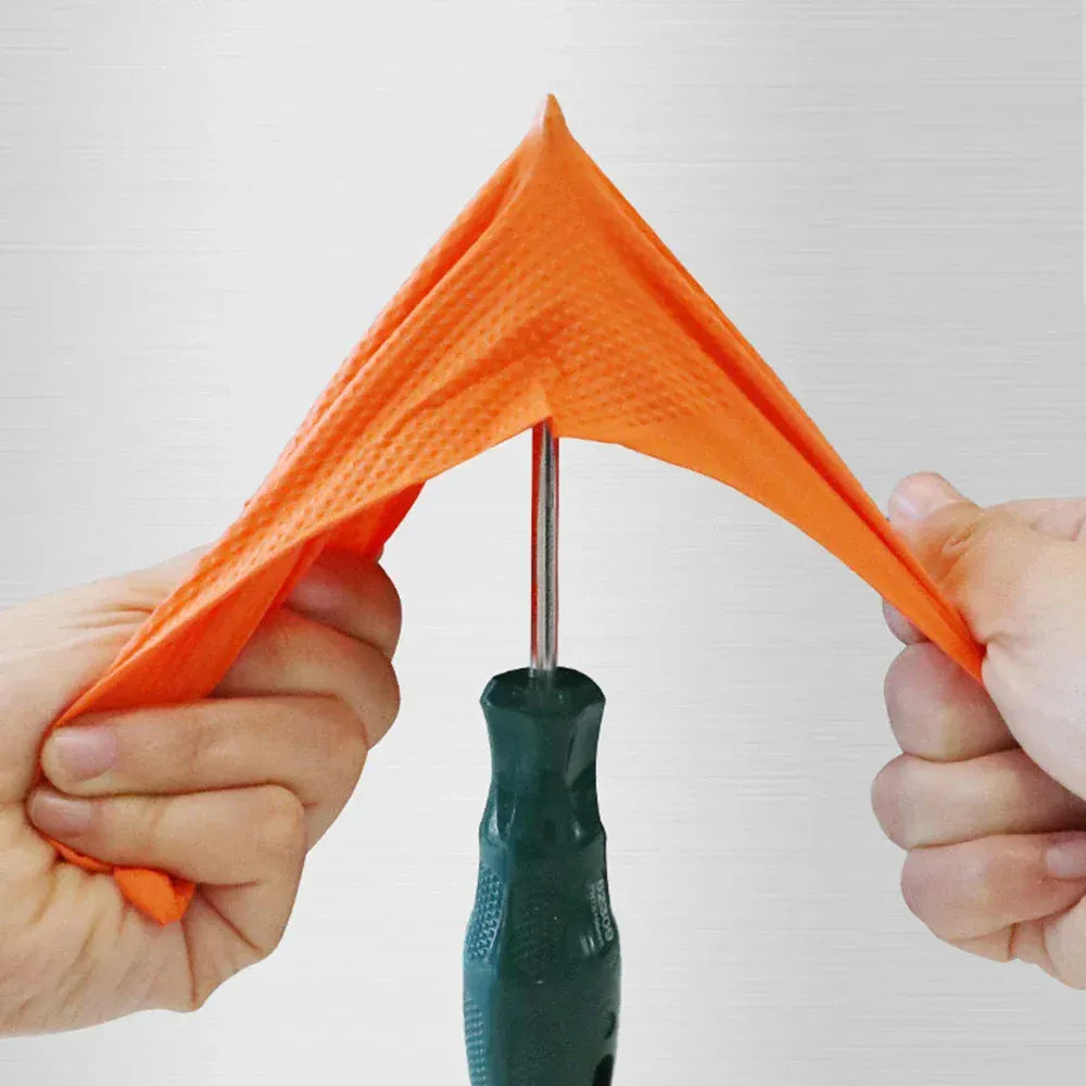 Wytrzymałe rękawice nitrylowe 8Mil – wyjątkowo grube, antypoślizgowe, jednorazowe rękawice dla mechaników, sprzątaczy i ogrodników