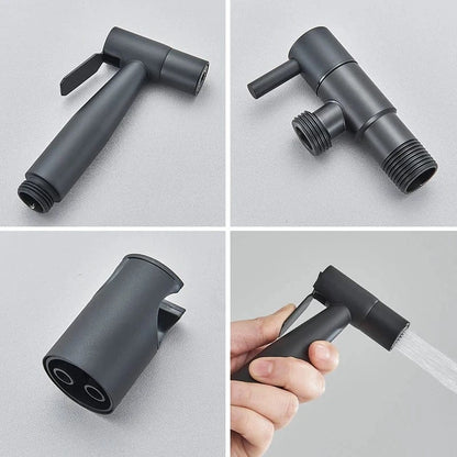 Ręczny bidet ze stali nierdzewnej do toalety – nowoczesny, higieniczny natrysk prysznicowy (czarny / nikiel / złoty) 