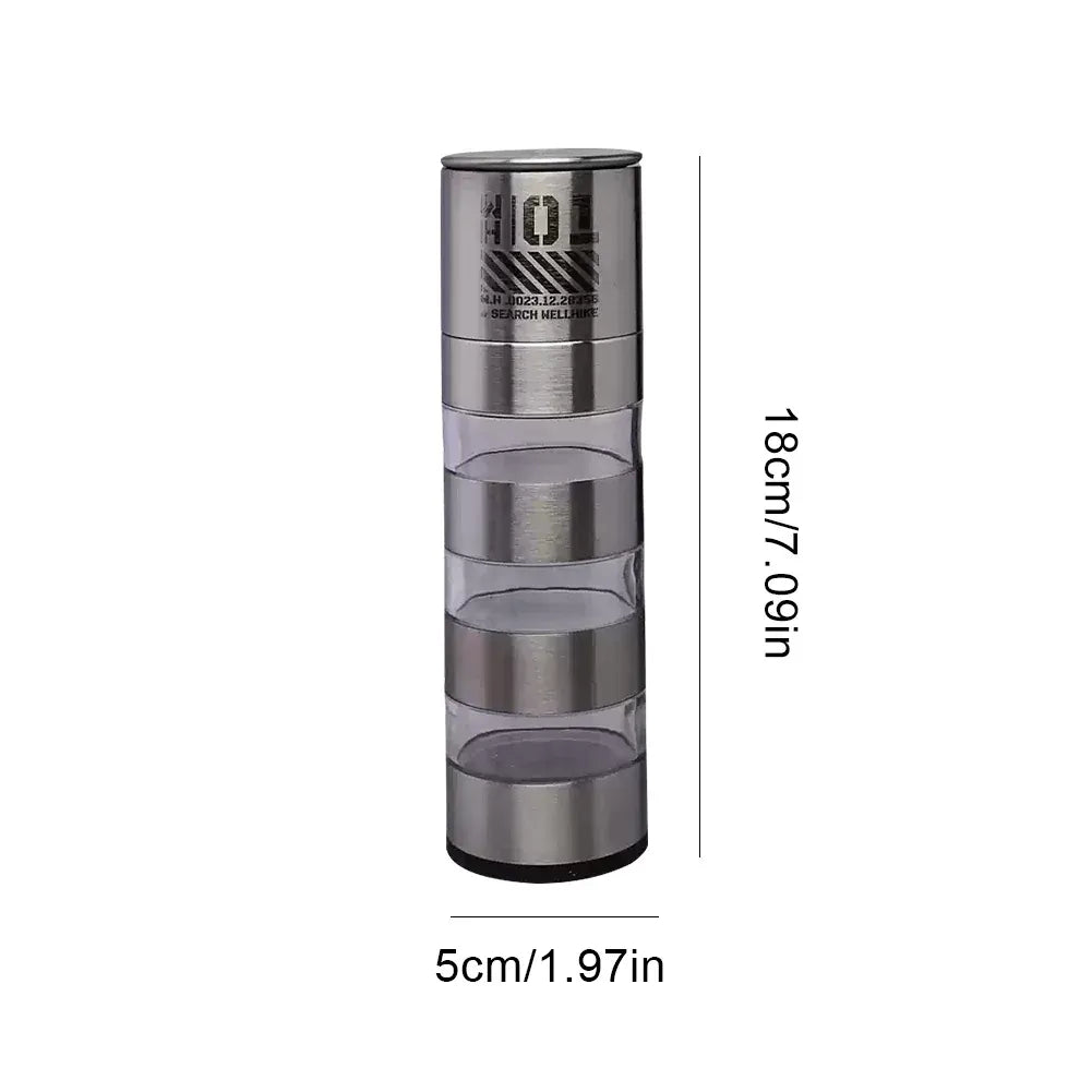 WELLHIKE Młynek do pieprzu ze stali nierdzewnej – młynek do przypraw na kemping i do użytku na zewnątrz 