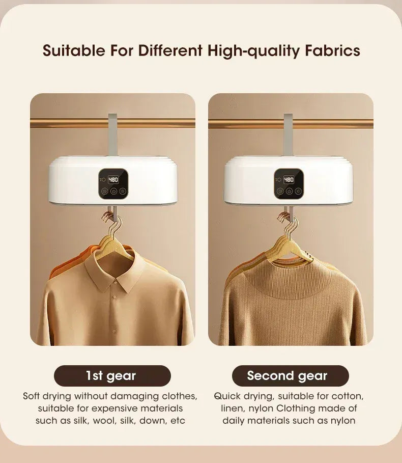 Inteligentna składana elektryczna suszarka do ubrań – kompaktowa, cicha i energooszczędna (wtyczka EU 220 V) 