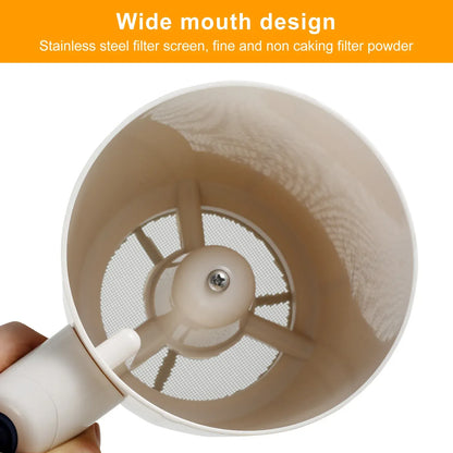 Elektryczne sito do mąki | Drobnooczkowe sito do pieczenia ze stali nierdzewnej do przesiewania ciasta i cukru