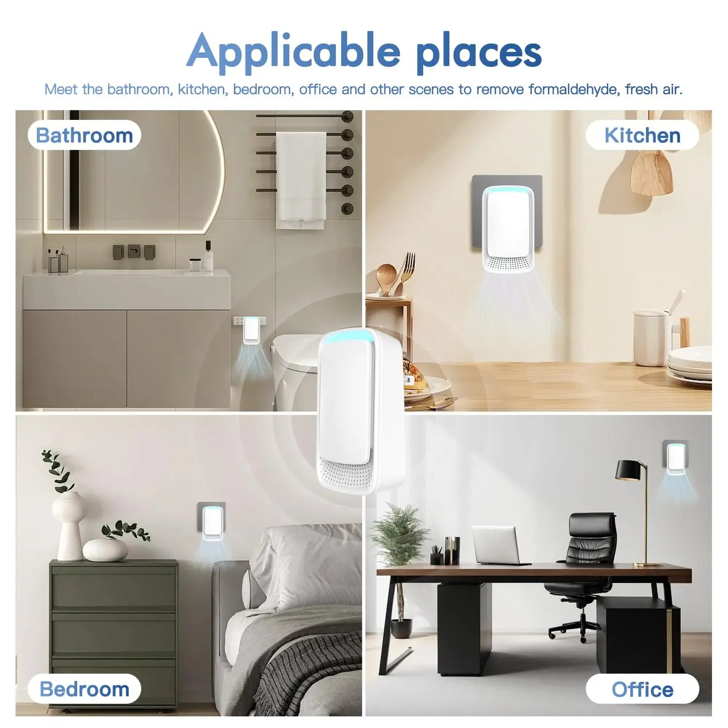 Oczyszczacz powietrza z technologią jonów ujemnych, jonizator do użytku domowego, cicha praca, jonizator dla zwierząt, mini oczyszczacz powietrza 