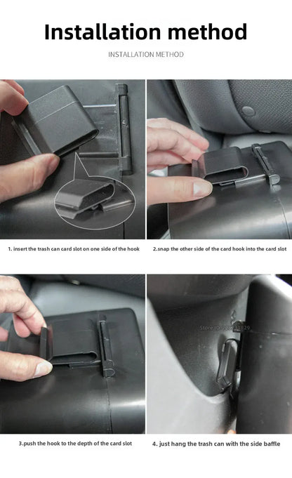 Mały kosz na śmieci do samochodu z pokrywką | Wiszący pojemnik na drzwi, organizer na śmieci samochodowe 