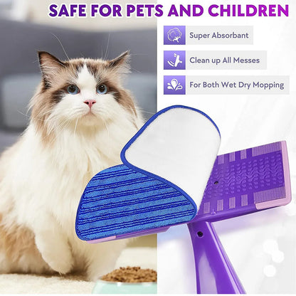 Reusable Mop Pads for Swiffer Wet Jet Wet & Dry | Washable Cleaning Cloth Replacement