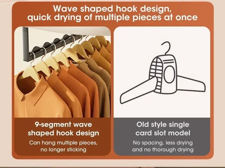 Inteligentna składana elektryczna suszarka do ubrań – kompaktowa, cicha i energooszczędna (wtyczka EU 220 V) 