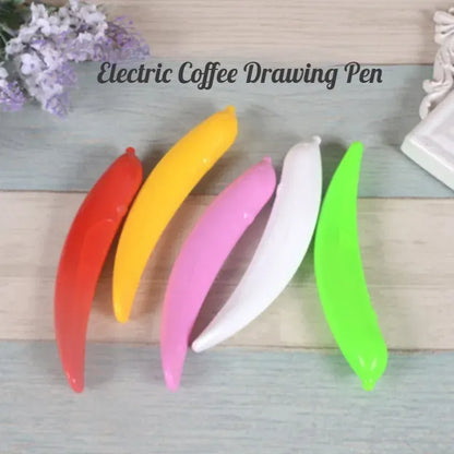 Elektryczny długopis do latte art – narzędzie do dekorowania kawy i ciast, idealne do kreatywnych projektów baristycznych, wypieków i dekoracji ciast 