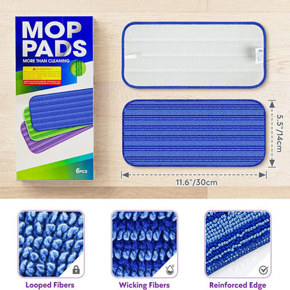 Reusable Mop Pads for Swiffer Wet Jet Wet & Dry | Washable Cleaning Cloth Replacement