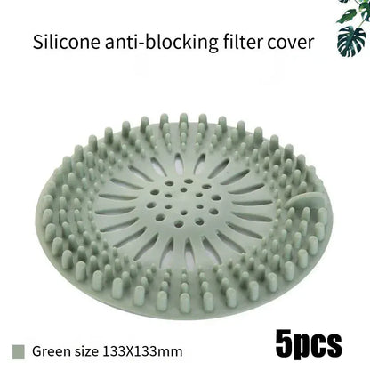 Silikonowy filtr do odpływów kanalizacyjnych – antyzatykająca osłona odpływu do łazienki, kuchni i zlewu podłogowego (magiczne narzędzie do wyłapywania włosów)