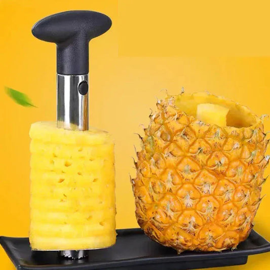 Stainless Steel Pineapple Slicer & Peeler | Easy Fruit Cutter Corer Knife for Kitchen Tools & Gadgets (Durable Cooking Accessory)
