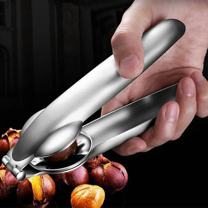 Metalowy dziadek do orzechów | Otwieracz do orzechów włoskich, kasztanów i orzechów pekan ze stopu cynku 