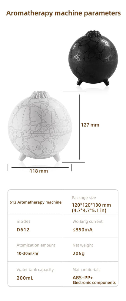 2024 Nowa Planeta Kolorowa Lampa Atmosferyczna Nawilżacz USB – Dyfuzor Olejków Eterycznych 200 ml 