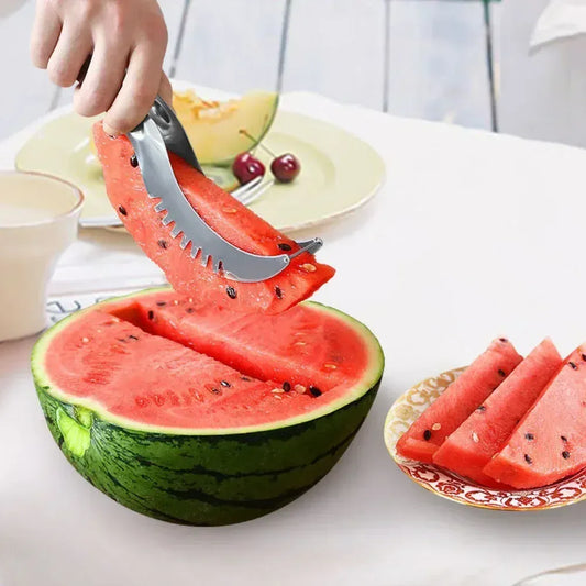 Watermelon Cutter Stainless Steel Fruit Slicer Tool – Easy Salad Maker Gadget