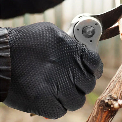 Wytrzymałe rękawice nitrylowe 8Mil – wyjątkowo grube, antypoślizgowe, jednorazowe rękawice dla mechaników, sprzątaczy i ogrodników