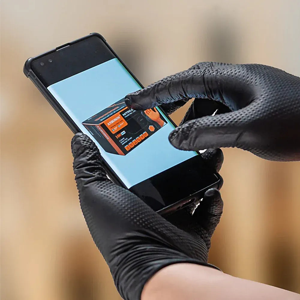 Wytrzymałe rękawice nitrylowe 8Mil – wyjątkowo grube, antypoślizgowe, jednorazowe rękawice dla mechaników, sprzątaczy i ogrodników