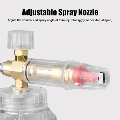 Pistolet na wodę do myjni samochodowej, generator piany – lanca do piany śnieżnej, dysze szybkozłączne 1/4" do Parkside, Karcher, Daewoo, Lavor