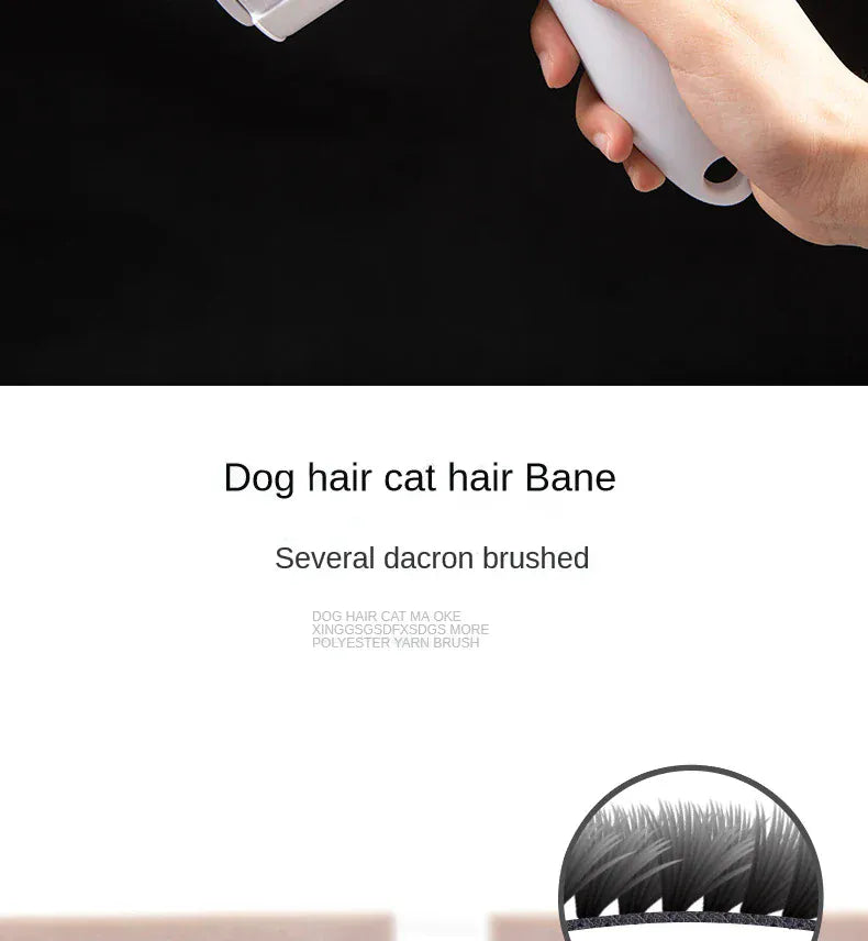 Dwustronna szczotka do usuwania sierści zwierząt domowych z wałkiem | Wielokrotnego użytku szczotka do czyszczenia sierści psów i kotów na sofę, ubrania i meble