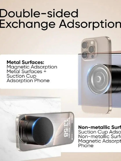 Magnetyczny uchwyt na telefon z przyssawką – składany, regulowany w zakresie 360° i mocny, z przyssawką