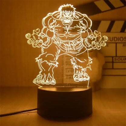 Lampka nocna LED 3D Marvel Iron Man — Lampa Avengers 